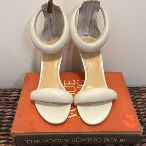 Guess White Stiletto Heels with Ankle Strap